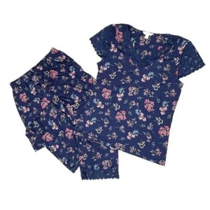 Charter Club Printed Lace-Trim 2-Pc. Pajama Set X SMALL (2001) - Picture 1 of 5