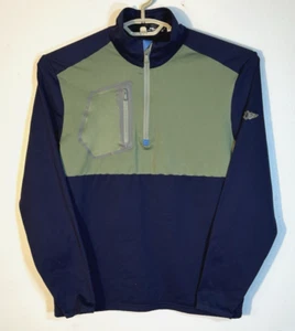 RLX Ralph Lauren Sport x Olympic Club Men's Medium Blue Green Softshell 1/4 Zip - Picture 1 of 5
