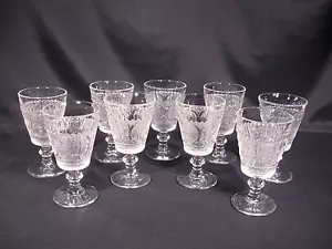 Westmoreland Princess Feather Water Goblets Group of 9 - Picture 1 of 12