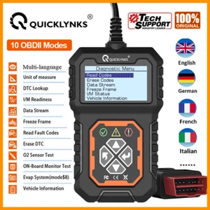 QUICKLYNKS T31 CAR OBD2 Scanner Code Reader Diagnostic Tool Turn Off MIL 16PIN - Picture 1 of 17