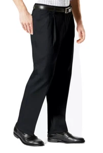 Dockers Herren Größe 38 W x 30 L schwarz plissiert vorne klassische Passform khaki Hose $ 62,00 - Bild 1 von 9