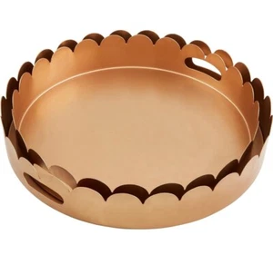 Mud Pie Gold Scalloped Edge Trays 3x17 & 3x15 - Decorative - Open Box - P3 - Picture 1 of 1