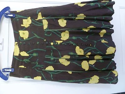 Falda para mujer La Dolce Vita, DEPT, marrón amarillo línea A talla M floral informal  Foto 1 de 4