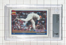 Nolan Ryan 1991 Topps #1 BGS Grade 9 Mint MLB HOF Texas Rangers
