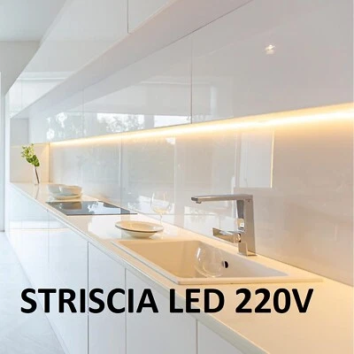 Barra Led Sottopensile Su Misura Luce A Scelta 220 Volt DIRETTA CON SPINA - Immagine 1 di 4