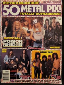 50 Metal Pix Heavy Metal Magazine October 1990 Poison Skid Row Warrant - Picture 1 of 3