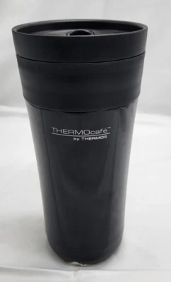 Thermocafe Termo Vaso de Viaje Acero Inoxidable Espuma Aislada Negro 16oz Foto 1 de 4