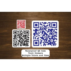Waterproof QR Code Stickers Personalized With Your QR Code - Picture 1 of 8