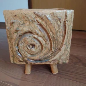 Japanese Ikebana Ikenobo Unique design Flower Vase swirl pattern Height 9.44" - Picture 1 of 15