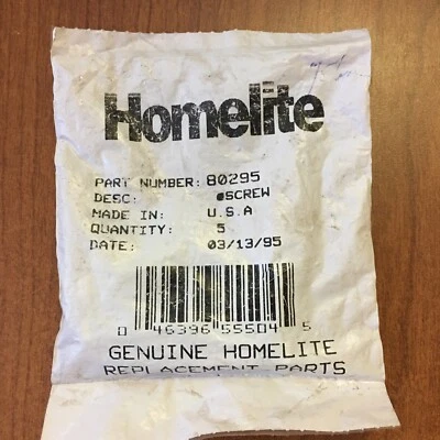 Homelite Trimmer Handle Bolts 80295 Qty:5 OEM - Image 1 of 4