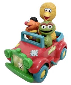 Vintage Tyco Sesame Street Jalopy Wind Up Car Big Bird Oscar Ernie - Picture 1 of 2