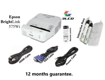 Epson Brightlink 575wi Ultra-Short Throw Projector with pens - Image 1 of 4