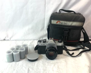 VTG Asahi Pentax K1000 35mm Film Camera With 50mm Lense and Carrying Case - Picture 1 of 9