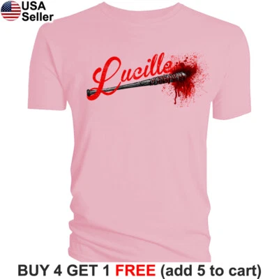 The Walking Dead T-Shirt Negan Lucille Bat AMC TWD Rick Daryl Michonne Alpha - Image 1 of 4