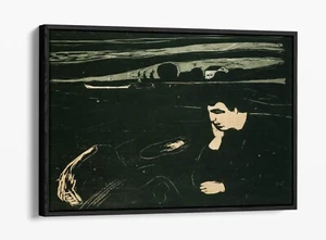 EDVARD MUNCH, MELANCHOLY III -FLOAT EFFECT CANVAS WALL ART PRINT - Picture 1 of 12