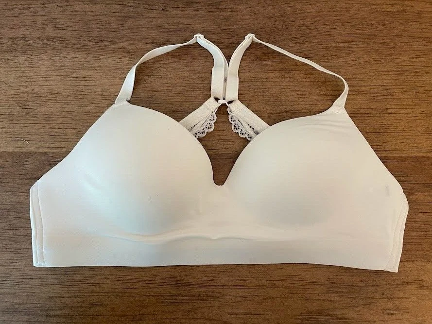 Sujetador SOMA Suave Marfil Blanco 36C Enbliss Encaje Espalda Gancho en J Inalámbrico Forrado Foto 1 de 2