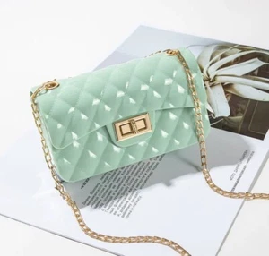 Jello Crossbody Handbag Shoulder Bag Silicone Chain - Picture 1 of 4