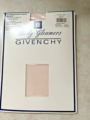 Givenchy Body Gleamers Control Top  Shimmery Lycra Sheer Leg Blush Size B New - Image 1 of 2