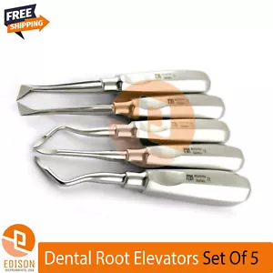 Dental Cryer & Heidbrink Elevators Set Of 5 Surgical Luxating Root Extraction - Picture 1 of 6