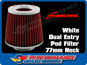 Filtro de aire de doble entrada Simota Racing elemento rojo cuello 77 mm - Imagen 1 de 2