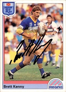 Tarjeta firmada 1992 Parramatta Eels NRL Regina - Brett Kenny - Imagen 1 de 3