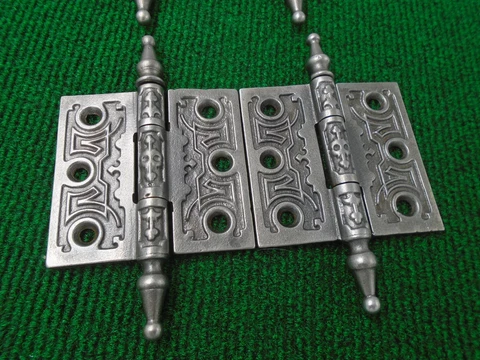 ONE PAIR of VINTAGE EASTLAKE HINGES  3"  X 3"  - VERY NICE   (18280) Cover