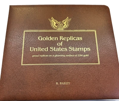 22kt Stamps Golden Replicas of United States Album 42 First Issue '81 Mk Offer - Image 1 of 4