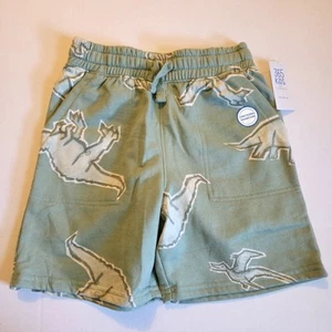 365 Kids From Garanimals Dinosaur Fleece Print Short Light Green KIDS Size 8 - Picture 1 of 8