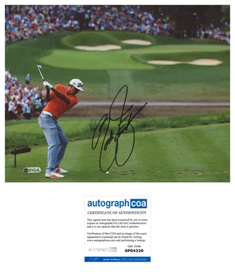 FOTO 8x10 FIRMADA POR RICKIE FOWLER CAMPEONATO DE JUGADORES TPC CON CERTIFICADO DE AUTENTICIDAD DE PRUEBA Y AUTÓGRAFO Foto 1 de 2
