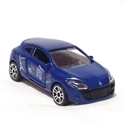 Majorette Renault Megane Coupe France Decor Matte Dark Blue 1:64 (3") no Package - Image 1 of 4