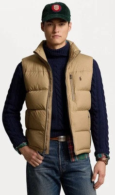 NWT Polo Ralph Lauren Big & Tall KHAKI TAN Water Repellent Quilted Puffer Vest - Image 1 of 4