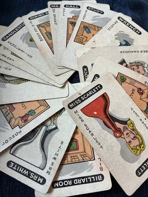 Vintage Clue Board Game Replacement Cards - Image 1 of 4
