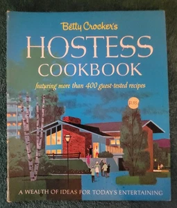 Betty Crocker's HOSTESS COOKBOOK Entertaining 1967 1st Printing Golden Press HC - Foto 1 di 4