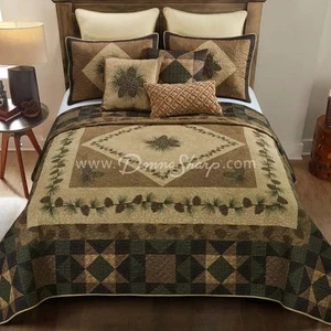 Donna Sharp Antique Pine Quilt Set - Picture 1 of 9