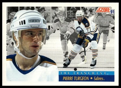 1991-92 Score Canadian Bilingual #332 Pierre Turgeon - Image 1 of 2