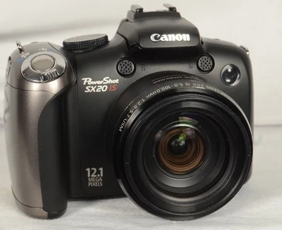 Canon PowerShot SX20 IS 12.1MP Digital Camera - Black - Image 1 of 4
