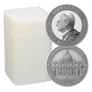 Presale - Roll of 20 - 2025 1-oz Pope Leo XIV Commemorative .999 Fine Silver ... - Picture 1 of 3