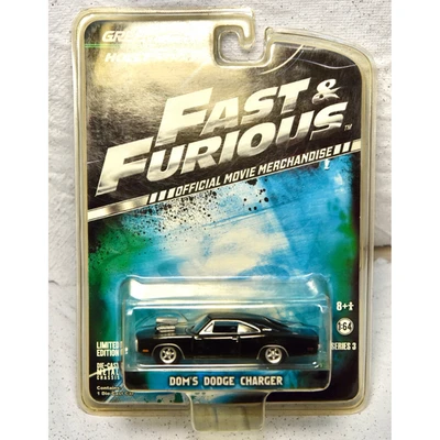 1/64 Greenlight Fast and Furious Dom's Dodge Charger Turbo Diecast Limited Toy - Image 1 of 4