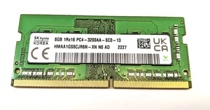 SK Hynix (8GB) 1Rx16 PC4-3200AA Laptop RAM (HMAA1GS6CJR6N-XN N0 AD) - Picture 1 of 2