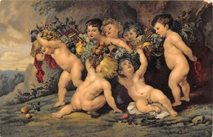 AL4-242) CARTOLINA MUNCHEN DER FRUCHTERKRANZ P.P RUBENS - Picture 1 of 2