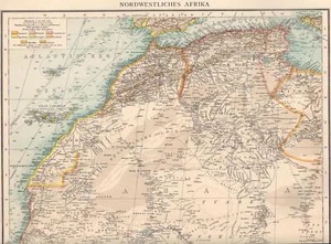 Karte Nordwestliches Afrika, Maßstab 1 : 10 000 000, 1 Nebenkarte: Capverdischen - Bild 1 von 2