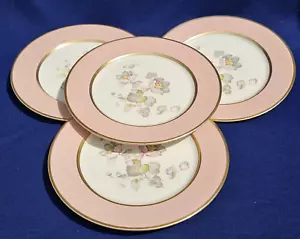 Set 4 Dinner Plates ANEMONE CORAL Flintridge Bone China made in California USA - Picture 1 of 22