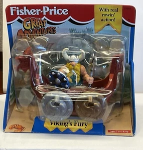 Fisher Price Great Adventures - Vikings Fury Real Rowing Action 1996 Sealed - Picture 1 of 16