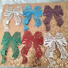 10 DIE CUT BOWS  MIXED COLOURS FOR CRAFTING NEW