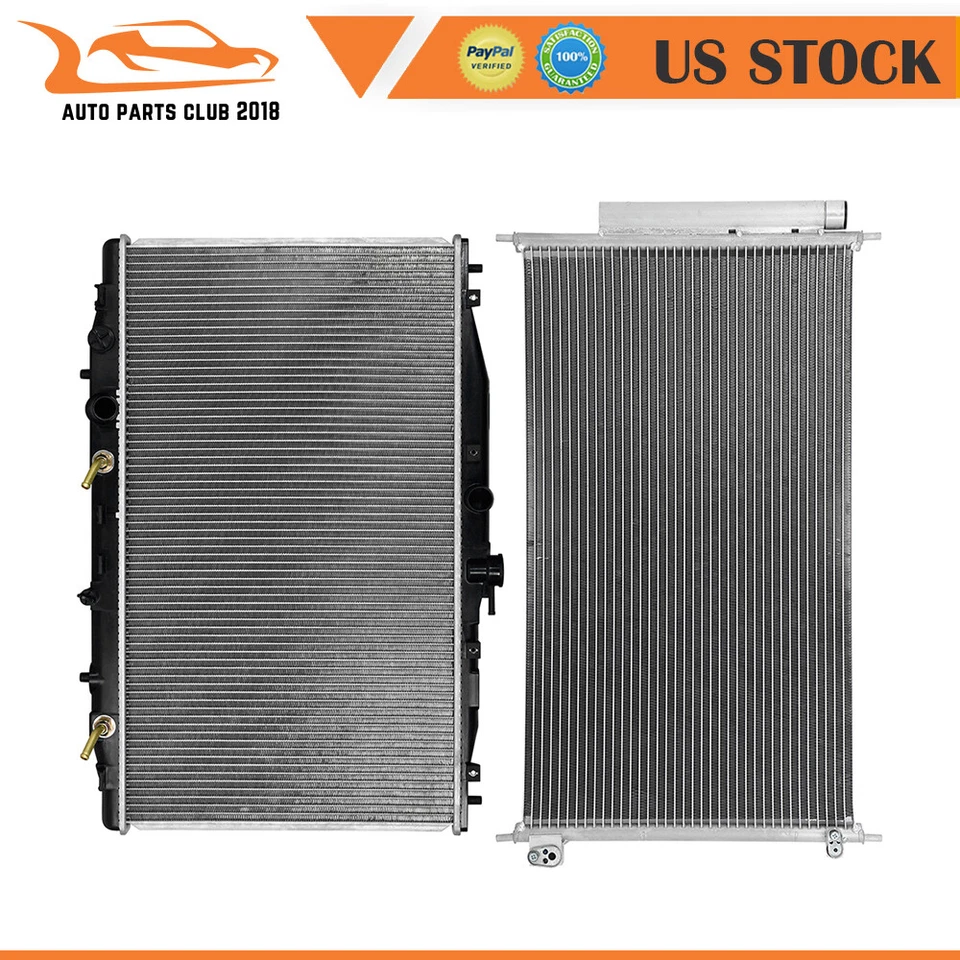 Cooling Radiator And AC Condenser Fits 2004 2005 2007 2008 Acura TSX Foto 1 de 4