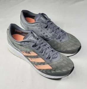 Adidas Women's Running Shoes Adizero Boston 9 EG4677 US Size 9.5 Grey/Pink - Picture 1 of 9