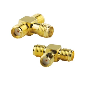 Adaptador de conector RF Jack SMA a 2 conectores SMA hembra Adaptador coaxial RF de 3 vías - Imagen 1 de 4