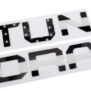 Black USA Flag Tailgate Insert Letters Emblem For 2014-2021 TUNDRA Badge Sticker - Picture 1 of 10