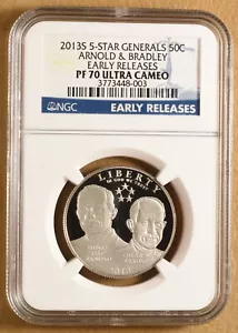 2013 S 5-Star Generals Commemorative Half Dollar NGC PF 70 Ultra Cameo - Picture 1 of 2