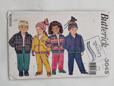 Vintage Sewing Pattern Butterick  3045 - Kids Jacket Pants Hat 1993 Size 2 3 4 - Image 1 of 2